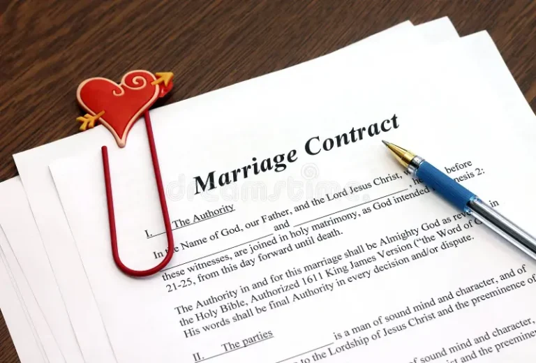 Marriage contract Ontario